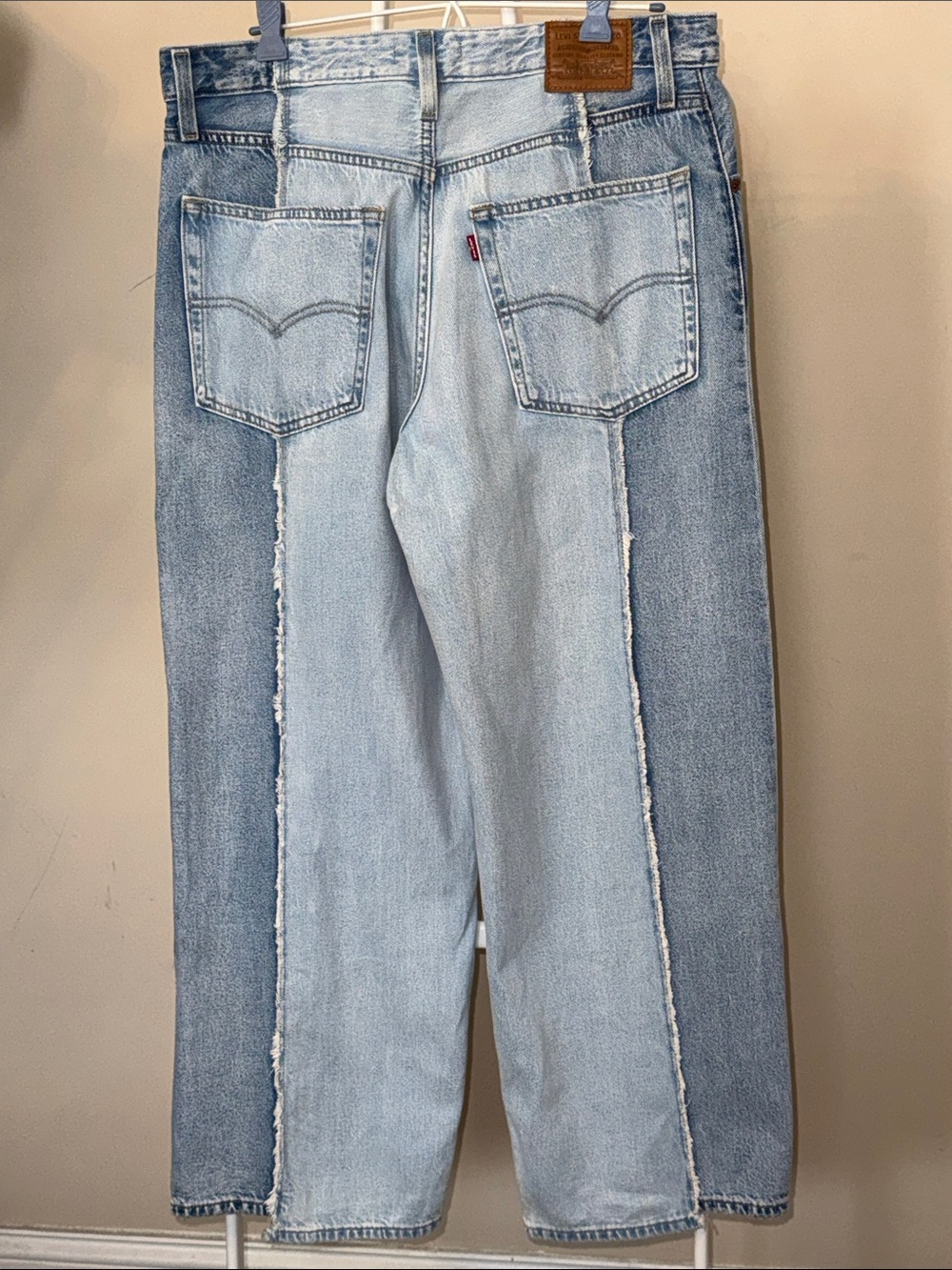 Levi's Recrafted Light Blue Two-Tone Wide Leg Jeans - Picture 10 of 15